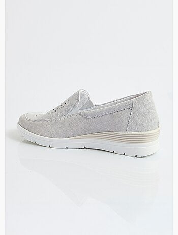 Mocasines anchos de piel brillante - Afibel