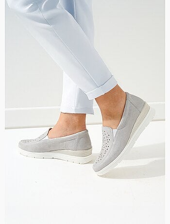 Mocasines anchos de piel brillante - Afibel