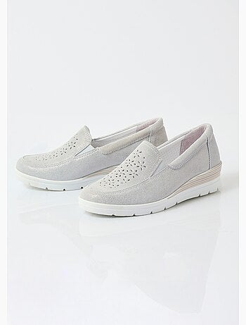 Mocasines anchos de piel brillante - Afibel