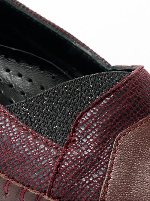 Mocasines bimaterial piel ancho confort - Afibel - Kiabi