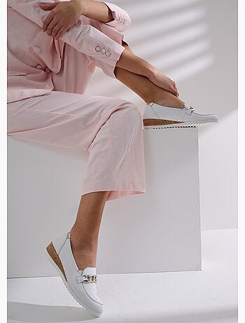 Mocasines cadena ancho confort con cuña - Afibel