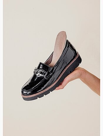 Mocasines cadena eslabones piel ancho ancho - Afibel