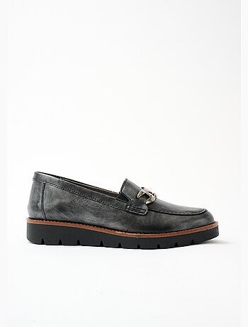 Mocasines cadena eslabones piel ancho ancho - afibel
