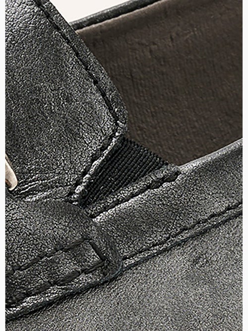 Mocasines cadena eslabones piel ancho ancho - afibel - Kiabi