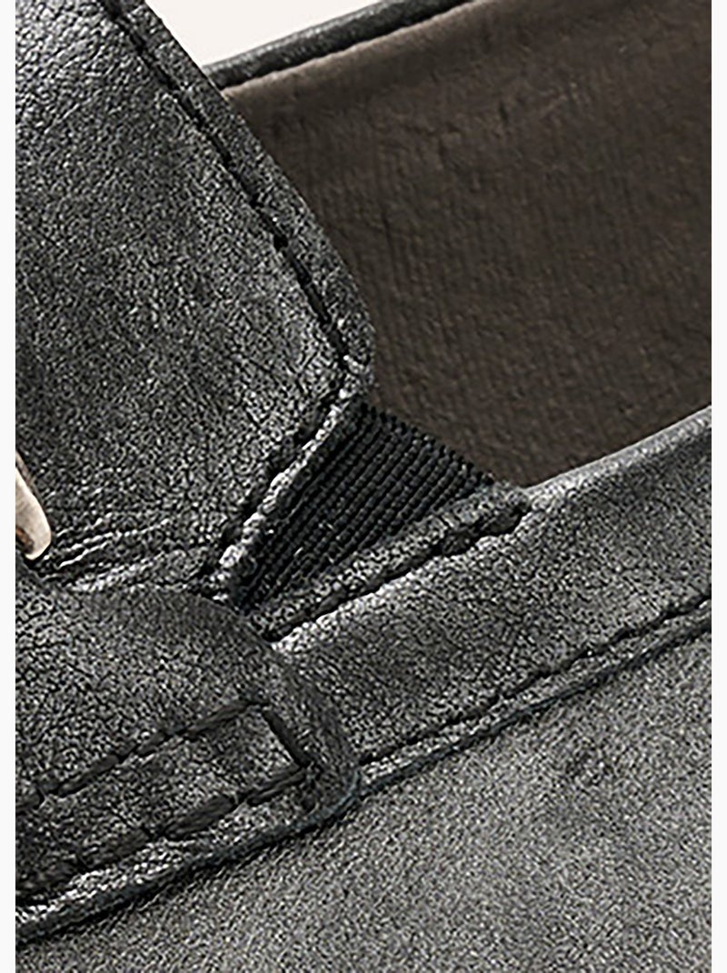 Mocasines cadena eslabones piel ancho ancho - afibel Plata - Kiabi