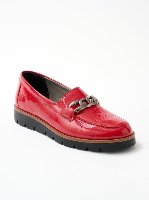 Mocasines cadena eslabones piel ancho ancho - Afibel - Kiabi