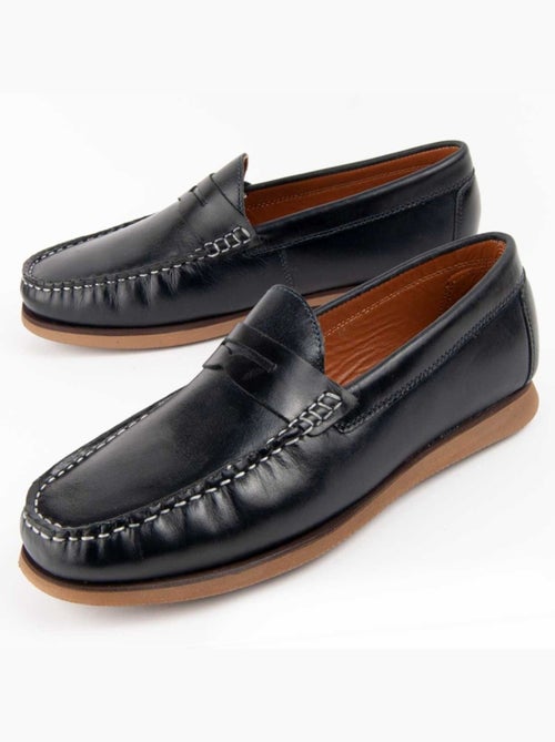 Mocasines Casual Cuero Purapiel - Kiabi