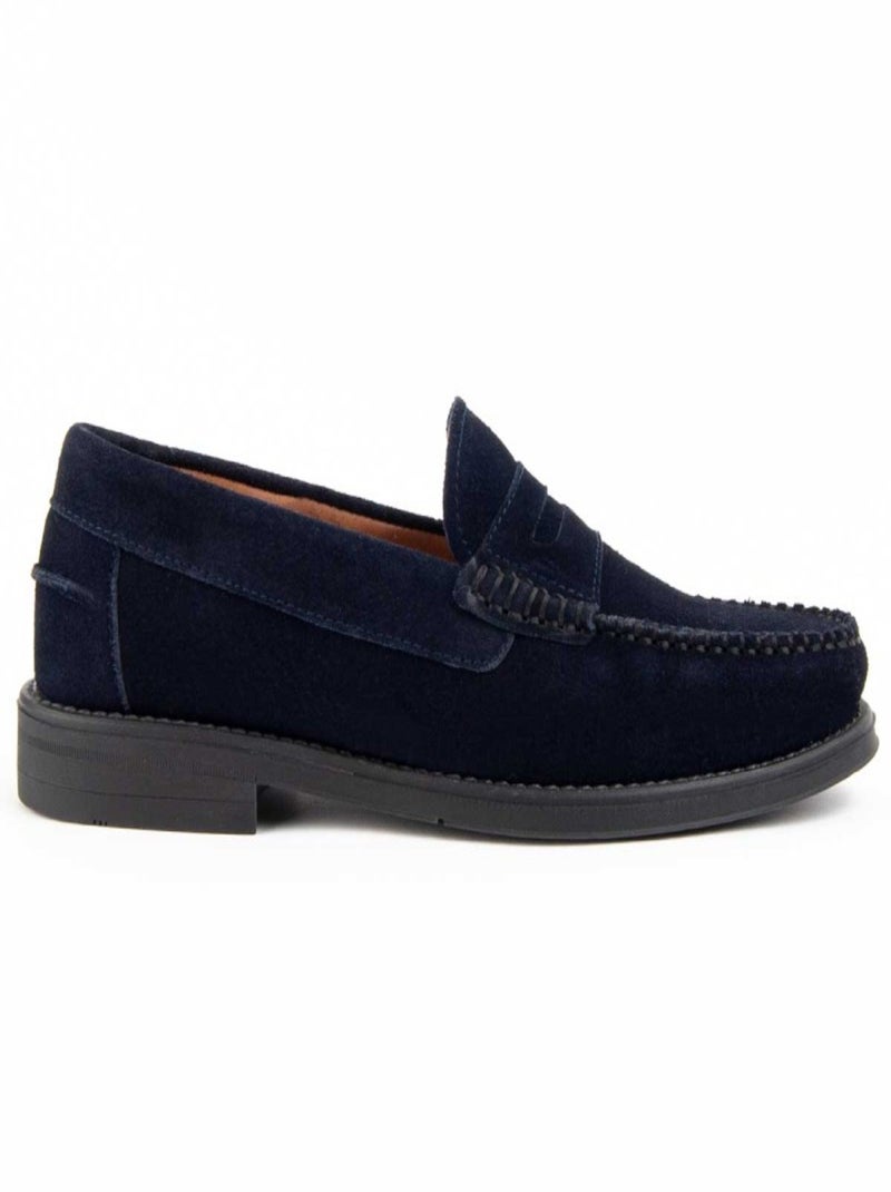 Mocasines Casual Cuero Purapiel Azul - Kiabi