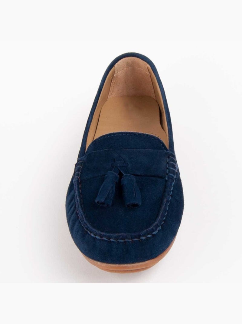 Mocasines Casual Cuero Purapiel Azul - Kiabi