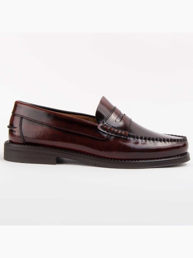 Mocasines Casual Cuero Purapiel Marrón - Kiabi