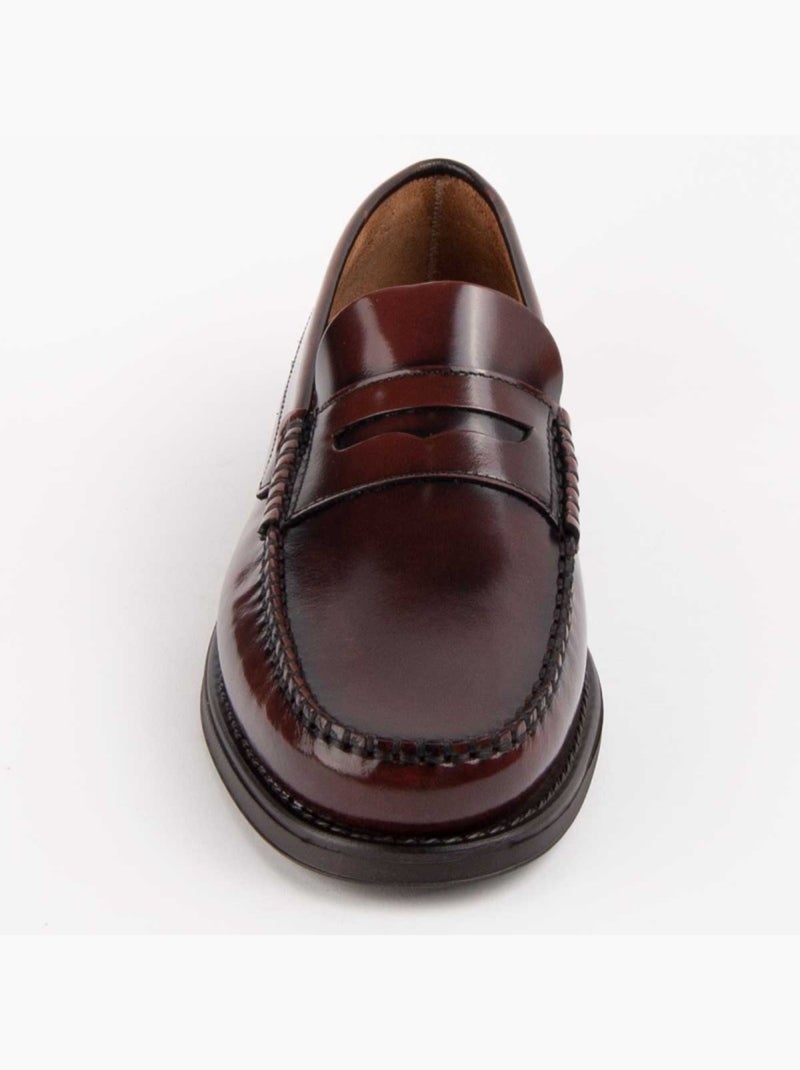 Mocasines Casual Cuero Purapiel Marrón - Kiabi