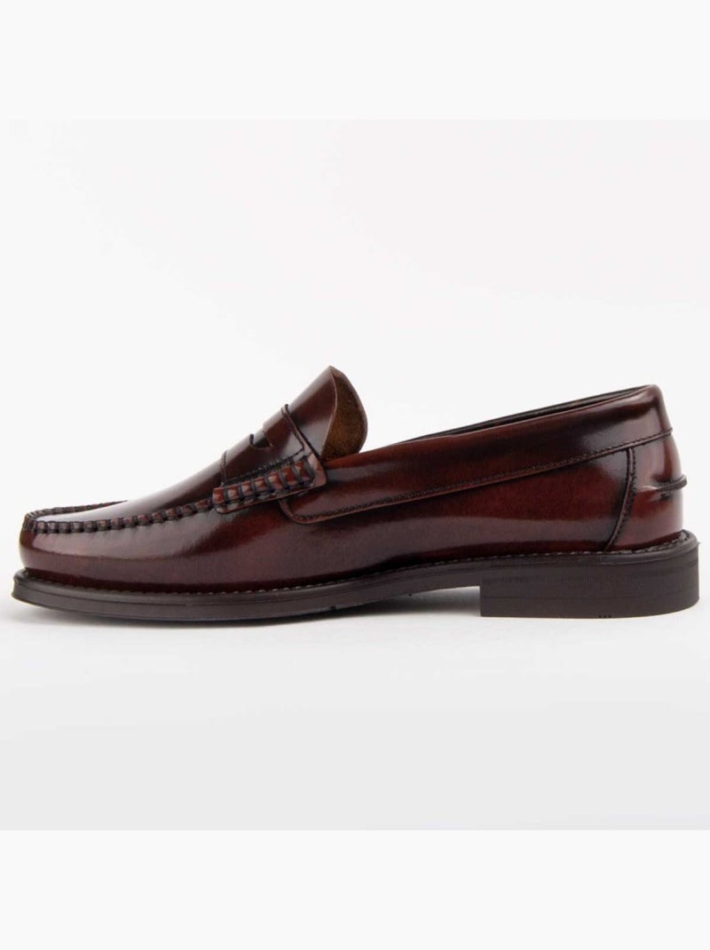 Mocasines Casual Cuero Purapiel Marrón - Kiabi
