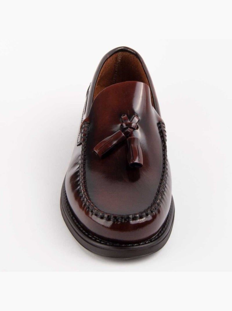 Mocasines Casual Cuero Purapiel Marrón - Kiabi