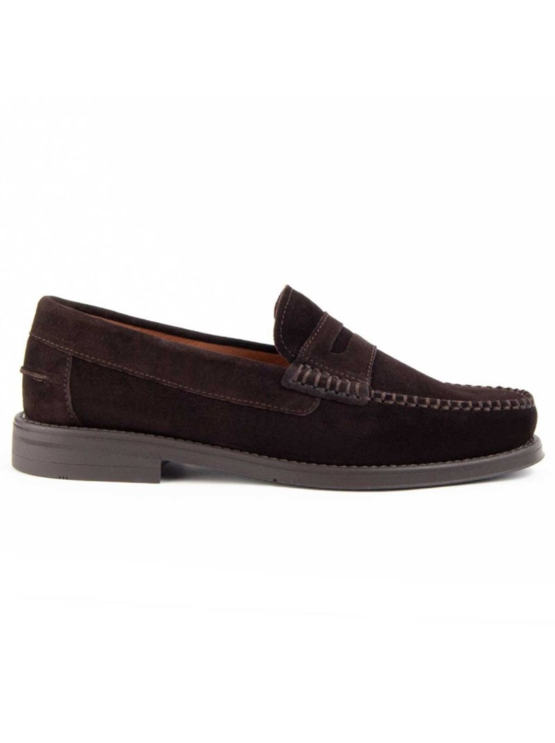 Mocasines Casual Cuero Purapiel Marrón - Kiabi
