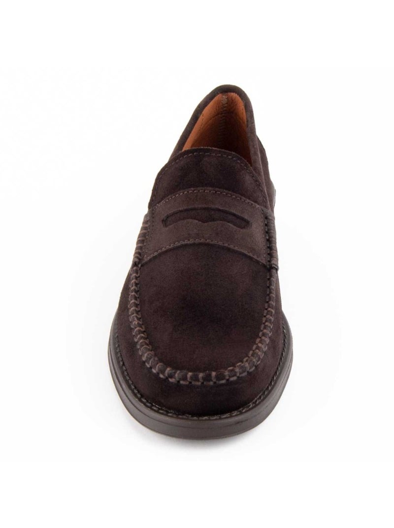 Mocasines Casual Cuero Purapiel Marrón - Kiabi