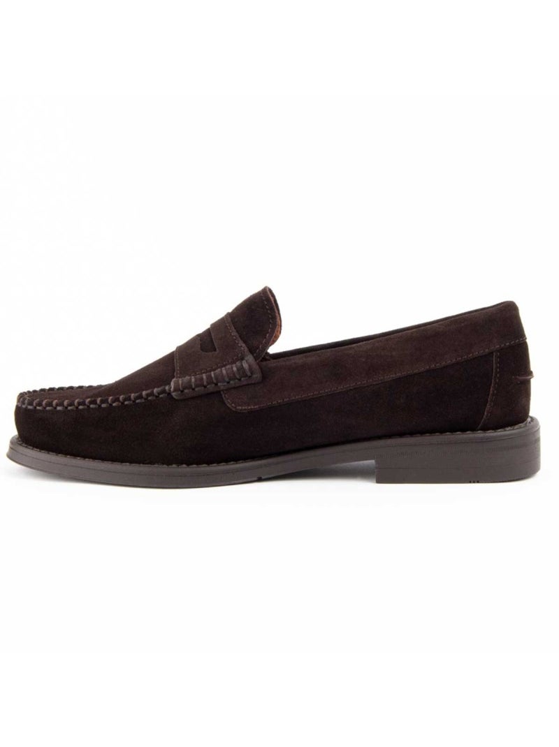 Mocasines Casual Cuero Purapiel Marrón - Kiabi
