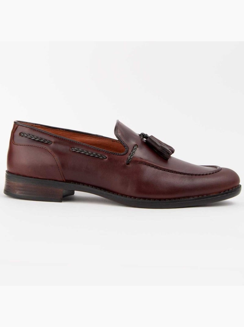 Mocasines Casual Cuero Purapiel Marrón - Kiabi