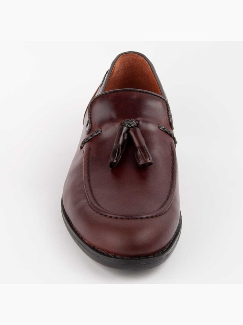 Mocasines Casual Cuero Purapiel Marrón - Kiabi