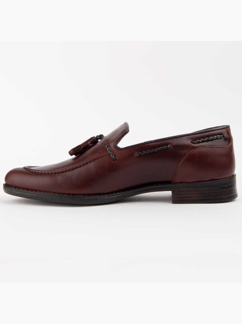 Mocasines Casual Cuero Purapiel Marrón - Kiabi