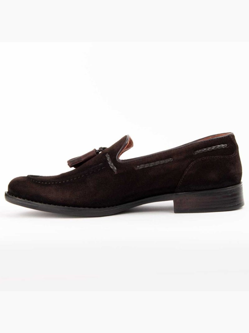 Mocasines Casual Cuero Purapiel Marrón - Kiabi