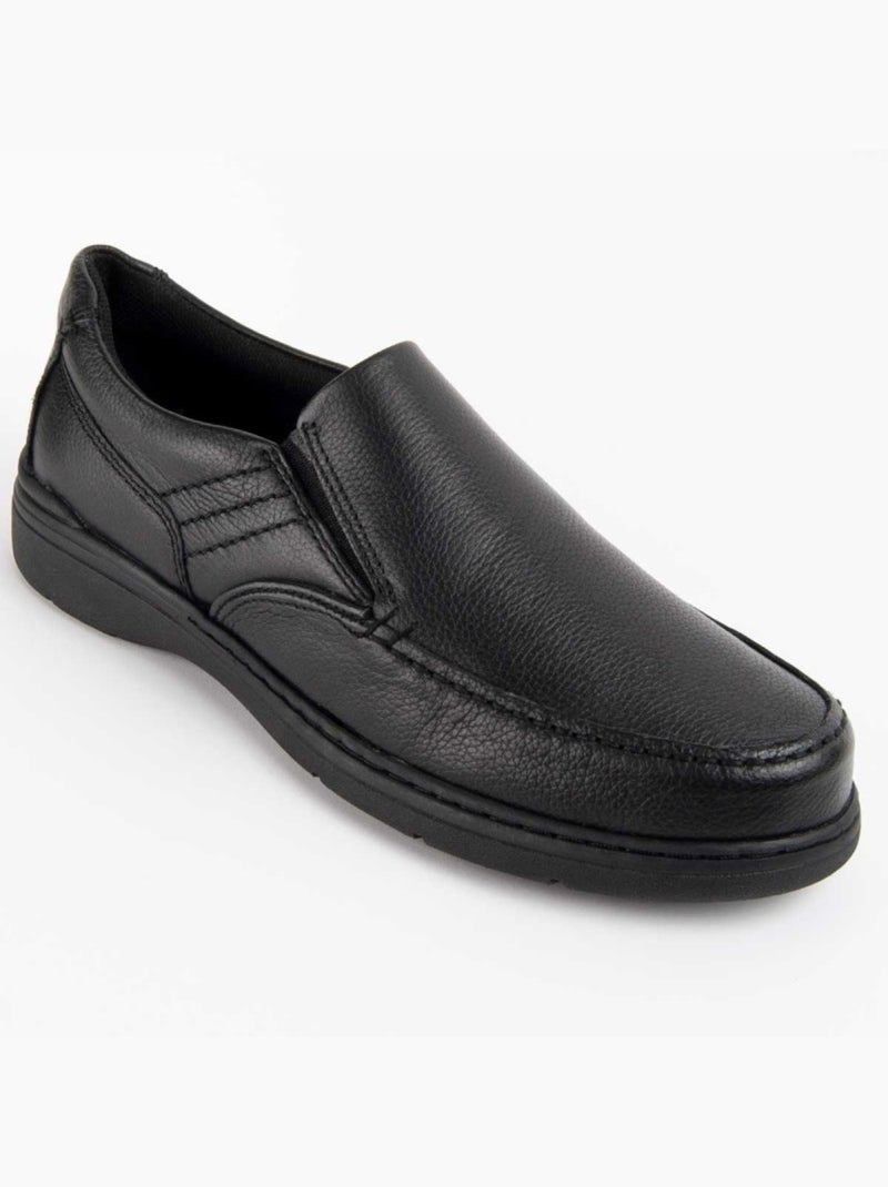 Mocasines Casual Cuero Purapiel Negro - Kiabi