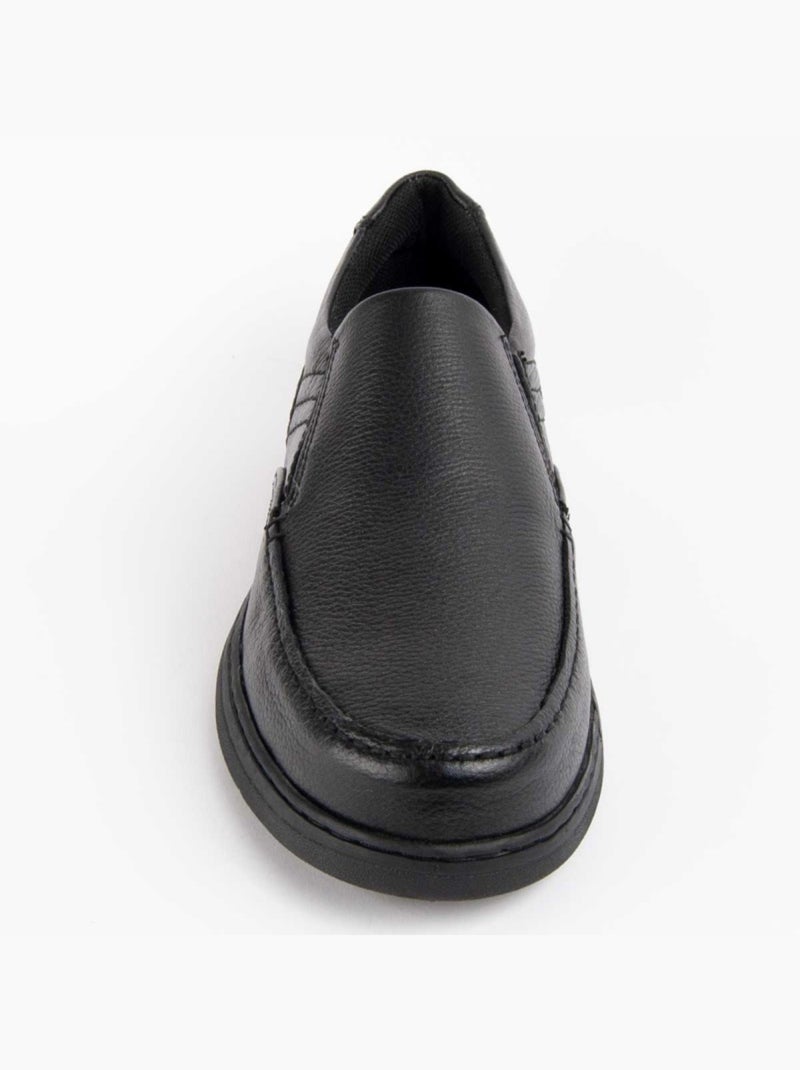Mocasines Casual Cuero Purapiel Negro - Kiabi
