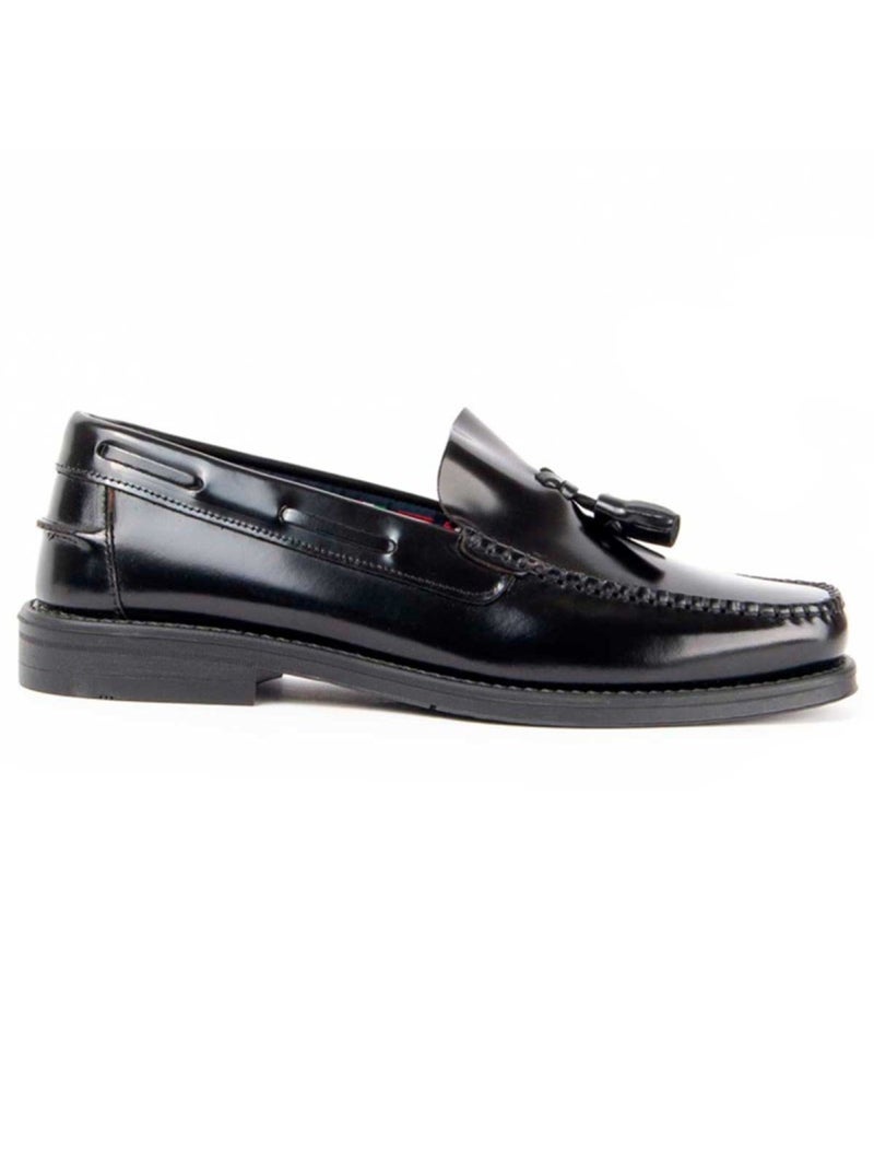 Mocasines Casual Cuero Purapiel Negro - Kiabi
