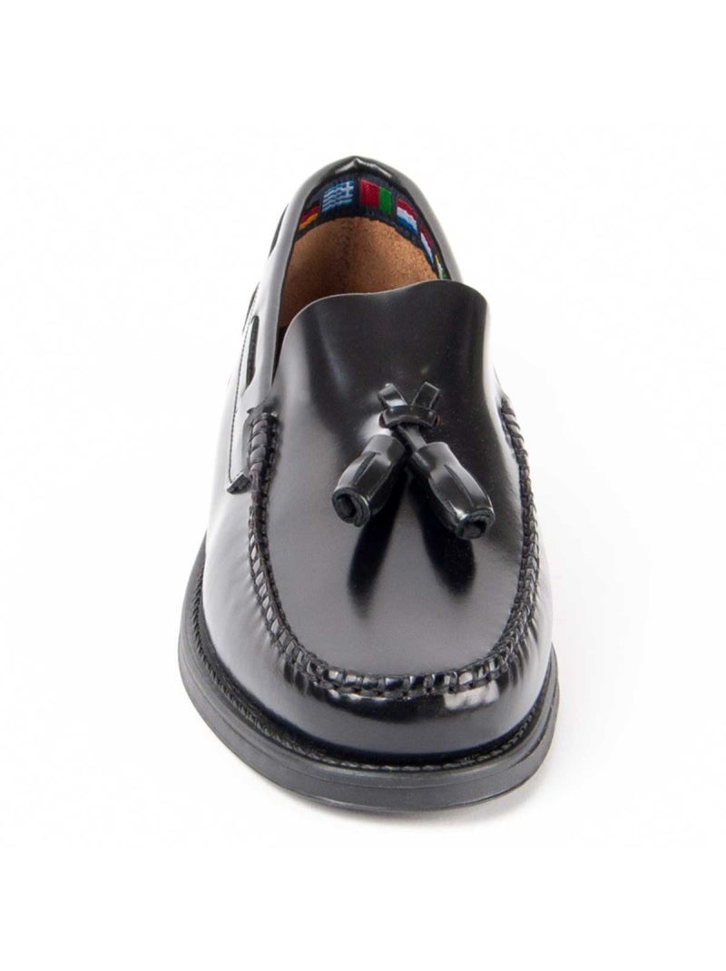 Mocasines Casual Cuero Purapiel Negro - Kiabi