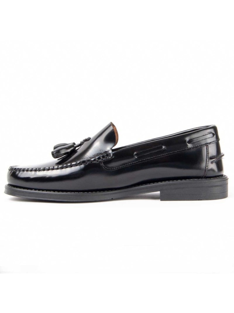 Mocasines Casual Cuero Purapiel Negro - Kiabi