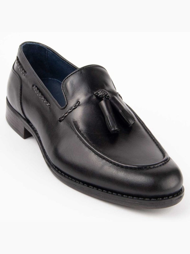 Mocasines Casual Cuero Purapiel Negro - Kiabi