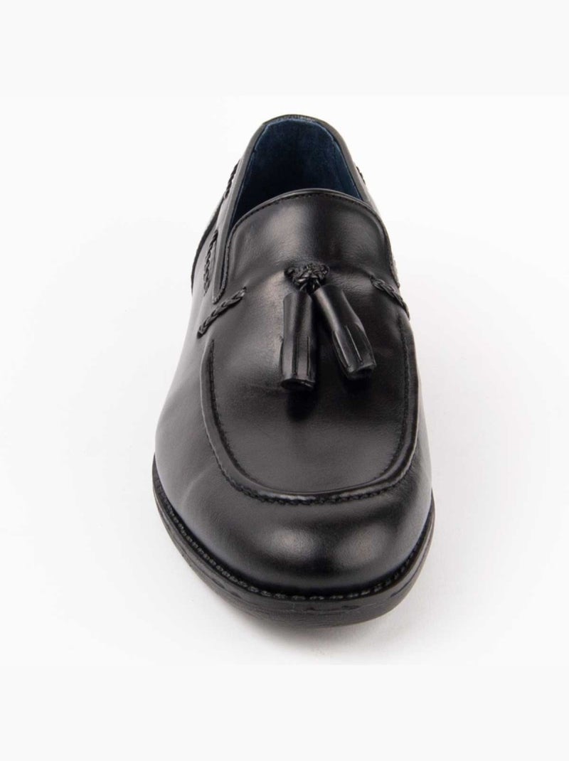 Mocasines Casual Cuero Purapiel Negro - Kiabi