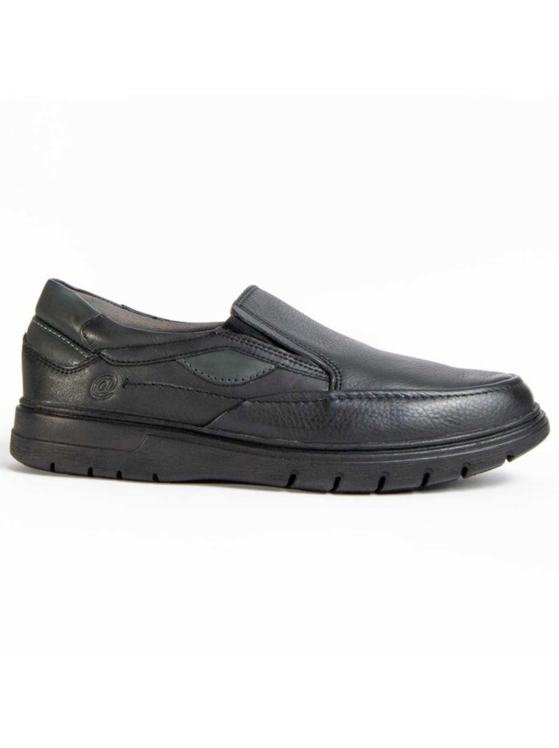Mocasines Casual Cuero Purapiel Negro - Kiabi