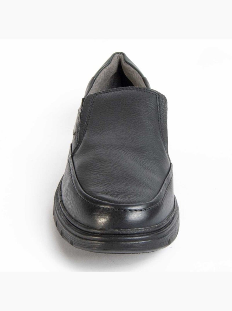 Mocasines Casual Cuero Purapiel Negro - Kiabi