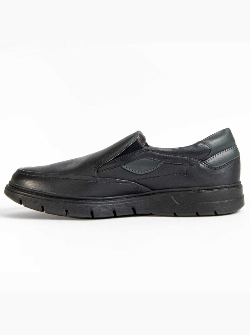 Mocasines Casual Cuero Purapiel Negro - Kiabi