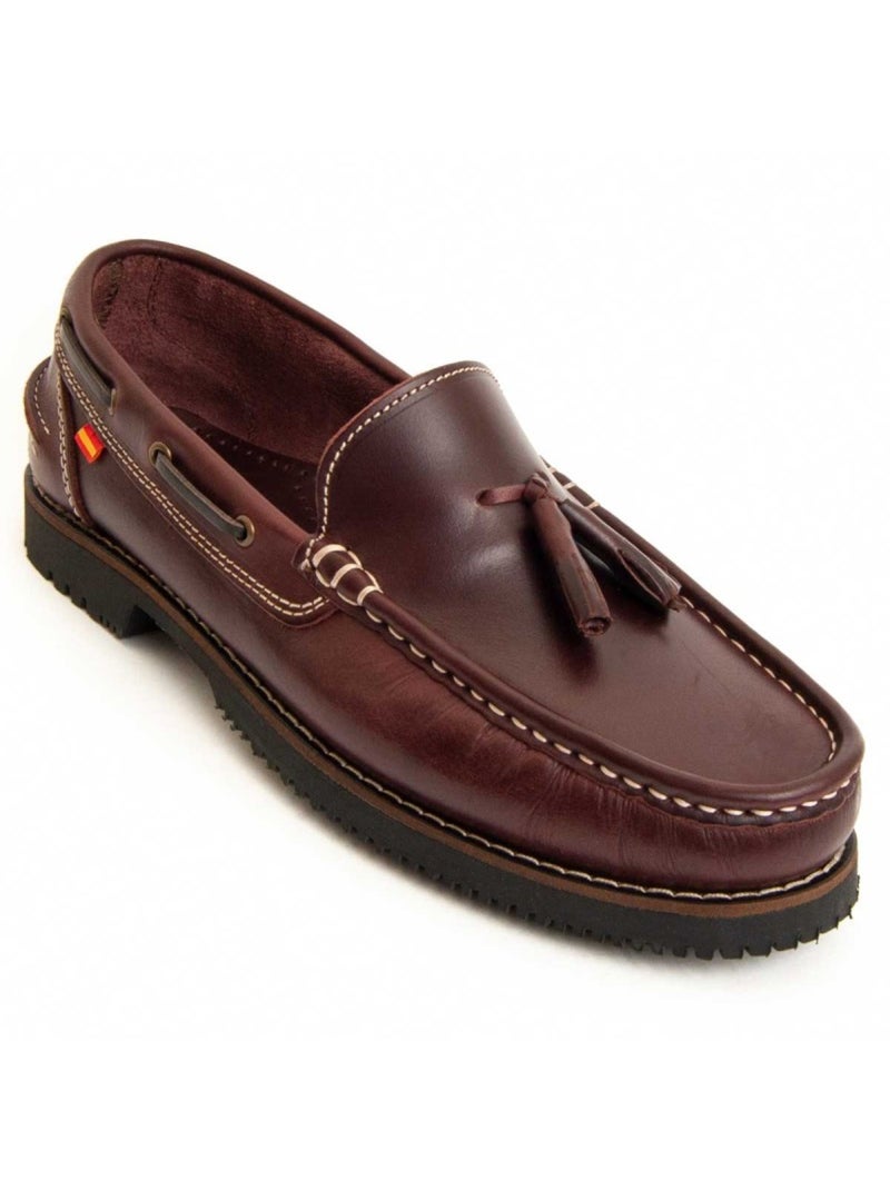 Mocasines Casual Cuero Purapiel Rojo - Kiabi