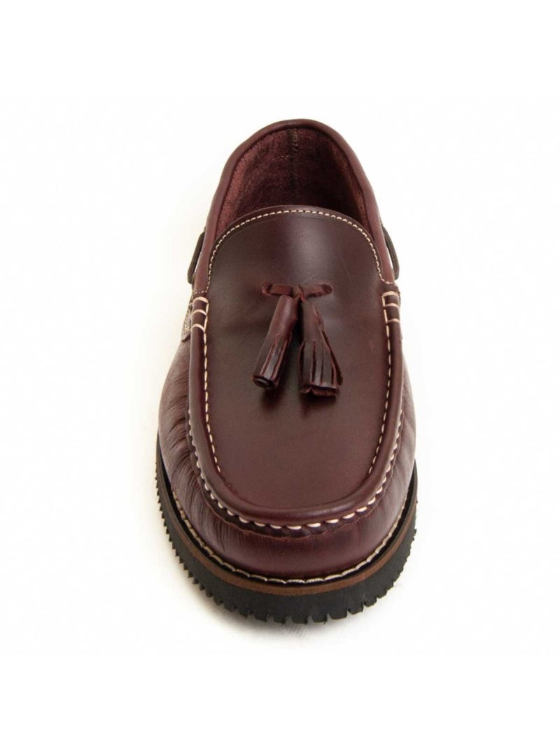 Mocasines Casual Cuero Purapiel Rojo - Kiabi