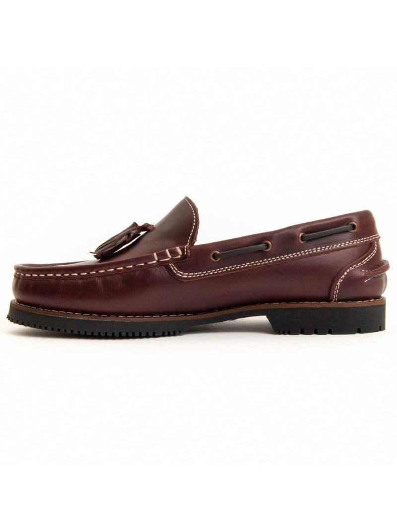 Mocasines Casual Cuero Purapiel Rojo - Kiabi