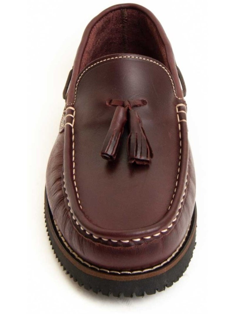 Mocasines Casual Cuero Purapiel Rojo - Kiabi