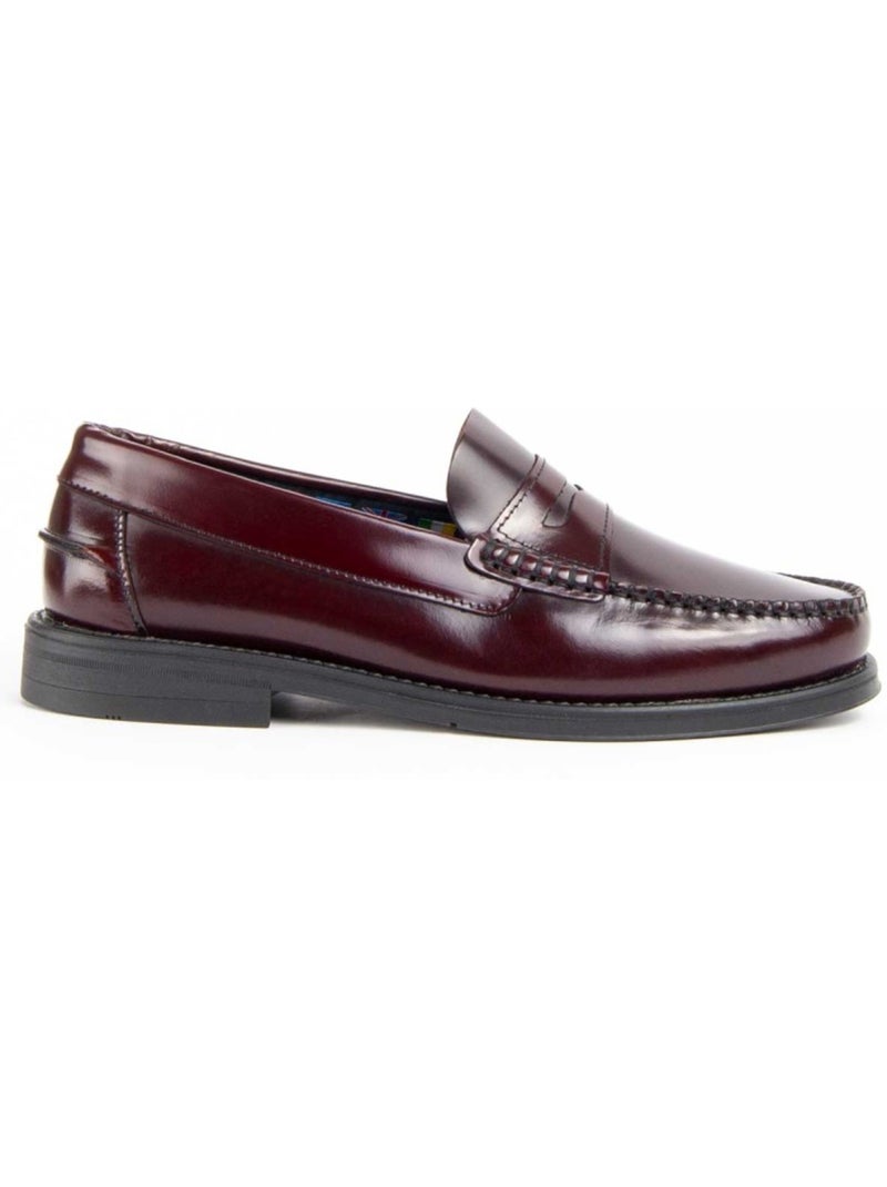 Mocasines Casual Cuero Purapiel Rojo - Kiabi