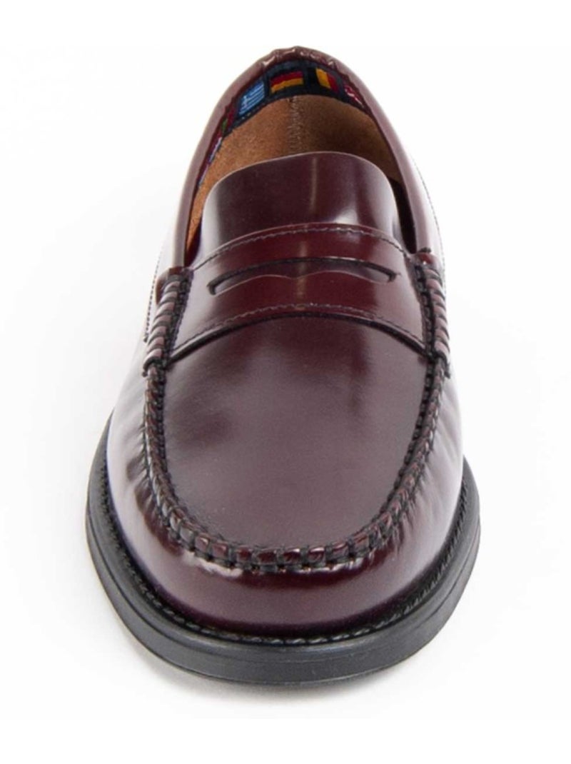 Mocasines Casual Cuero Purapiel Rojo - Kiabi