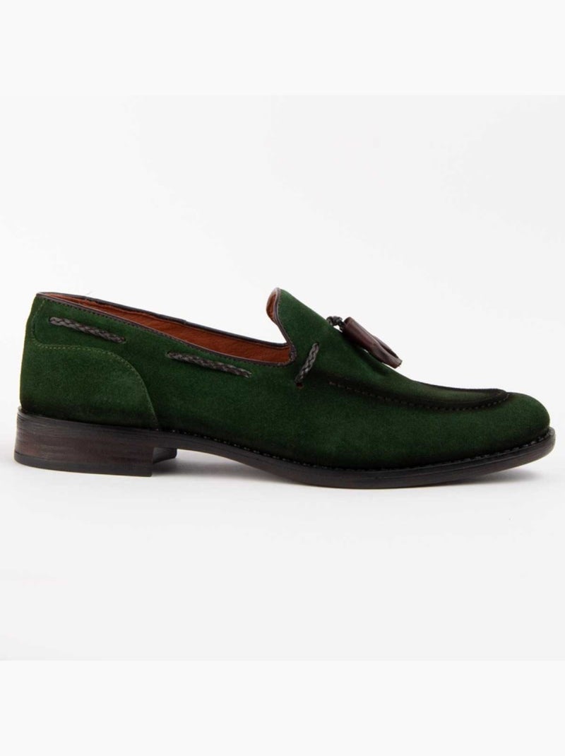 Mocasines Casual Cuero Purapiel Verde - Kiabi