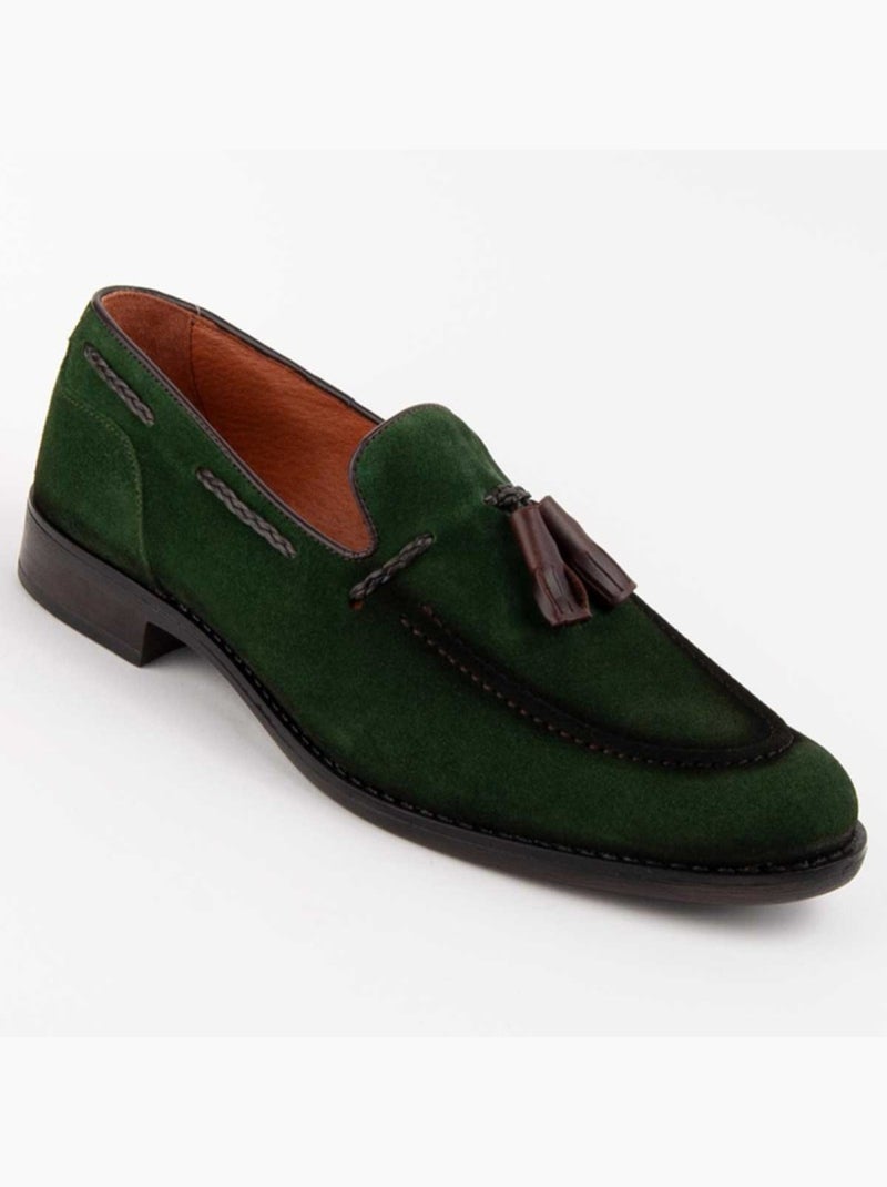 Mocasines Casual Cuero Purapiel Verde - Kiabi
