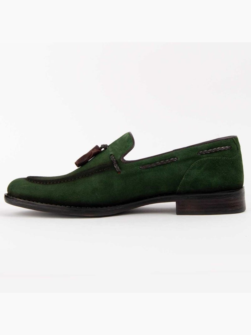 Mocasines Casual Cuero Purapiel Verde - Kiabi