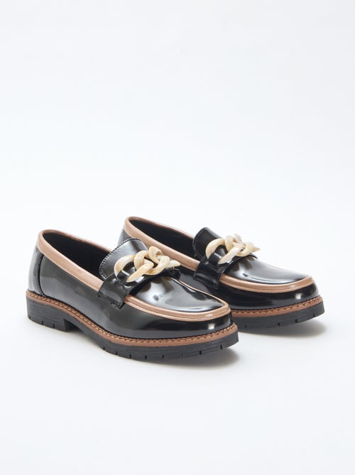 Mocasines charol bicolor - Kiabi