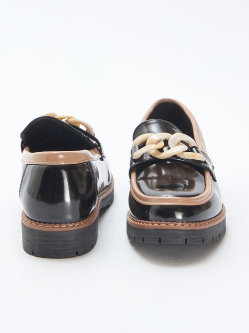 Mocasines charol bicolor - Kiabi