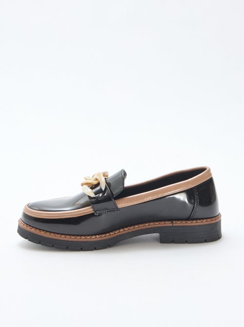Mocasines charol bicolor - Kiabi