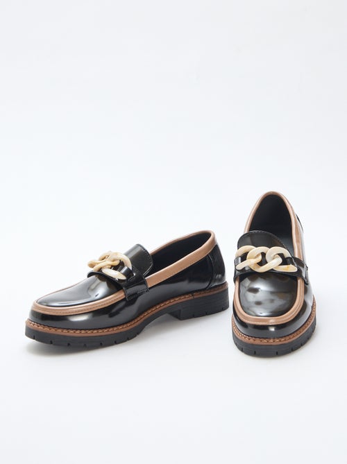 Mocasines charol bicolor - Kiabi