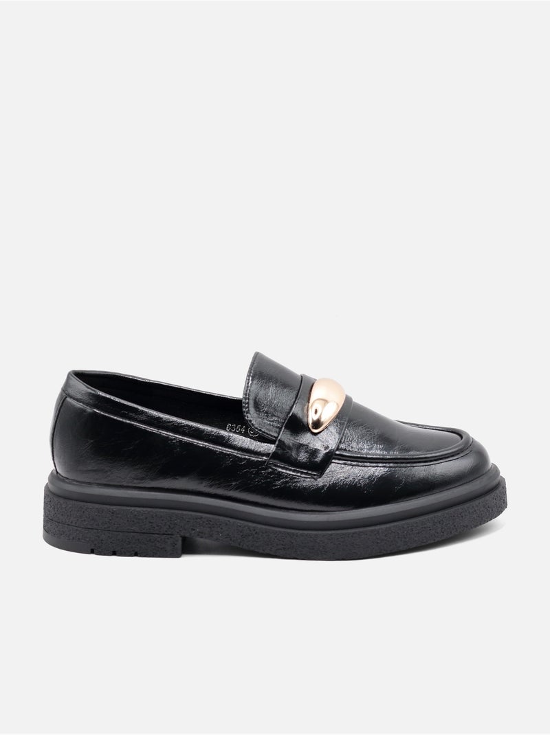 Mocasines con acabado brillante Negro - Kiabi