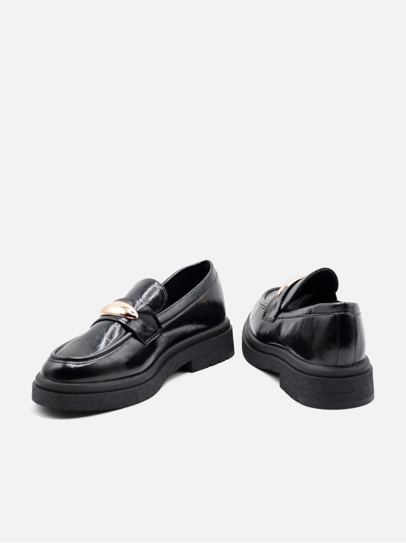 Mocasines con acabado brillante Negro - Kiabi