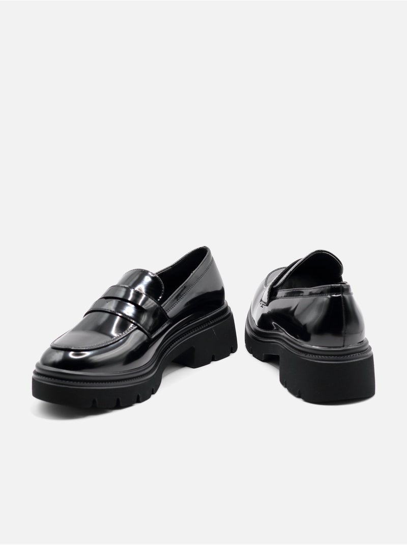 Mocasines con acabado brillante Negro - Kiabi